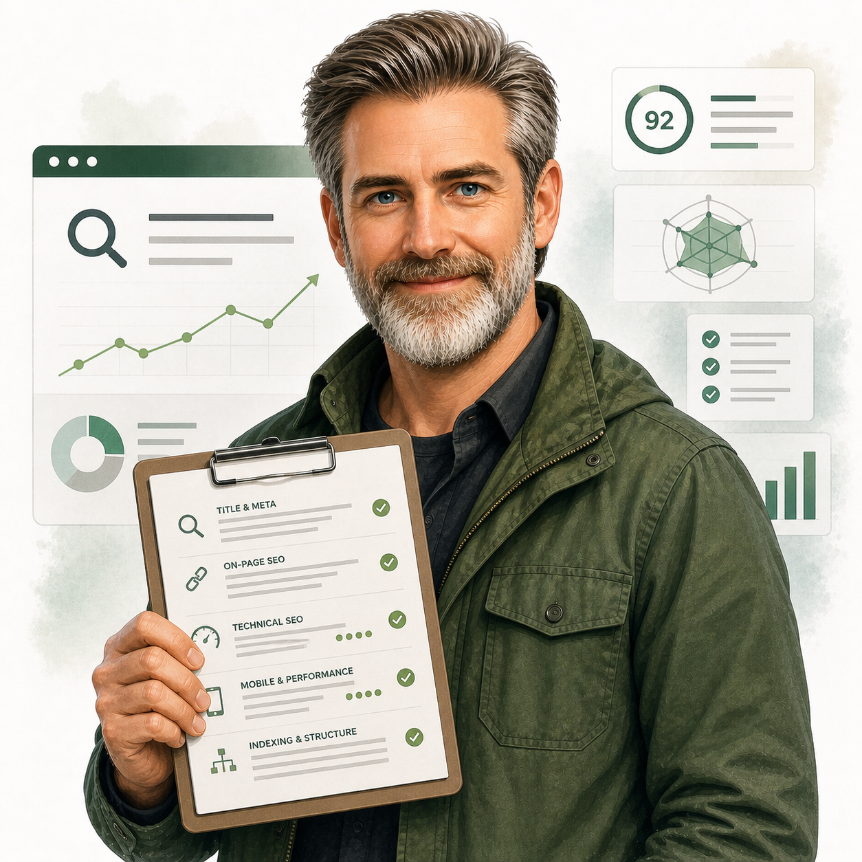 SEO Auditor editorial portrait for Storefront Field Guide