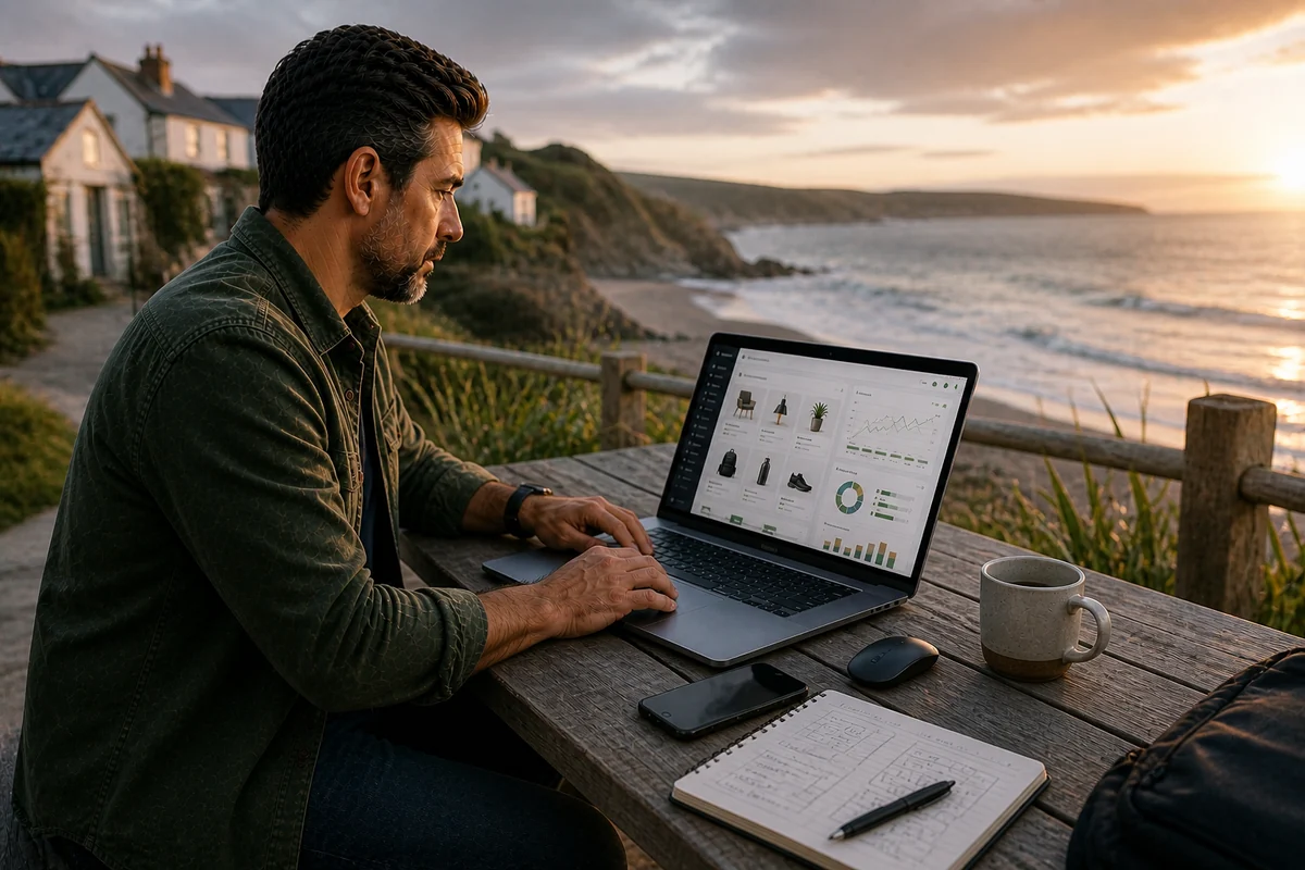 Calm ecommerce workflow desk for Storefront Field Guide field notes.